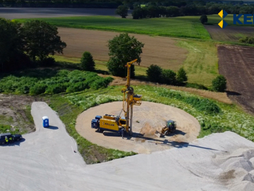 Rüttelstopfverdichtung in Windpark