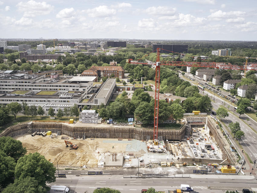 Arbeiten an der Baugrubenumschließung