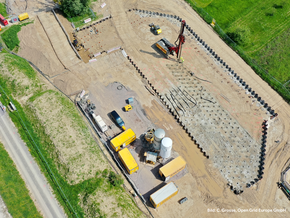 Injektionssohle und Düsenstrahlverfahren für Molchschleusenstation