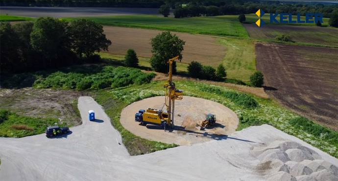 Rüttelstopfverdichtung in Windpark