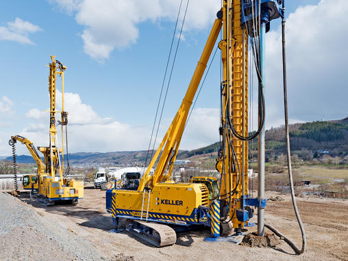 Gründung mit Keller Hybrid Säulen